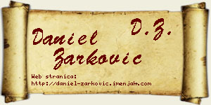 Daniel Žarković vizit kartica